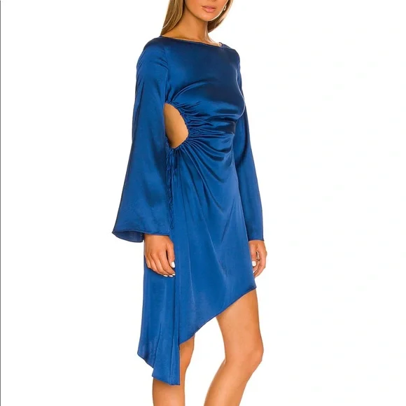 Silky Blue Dress - Picture 3 of 6